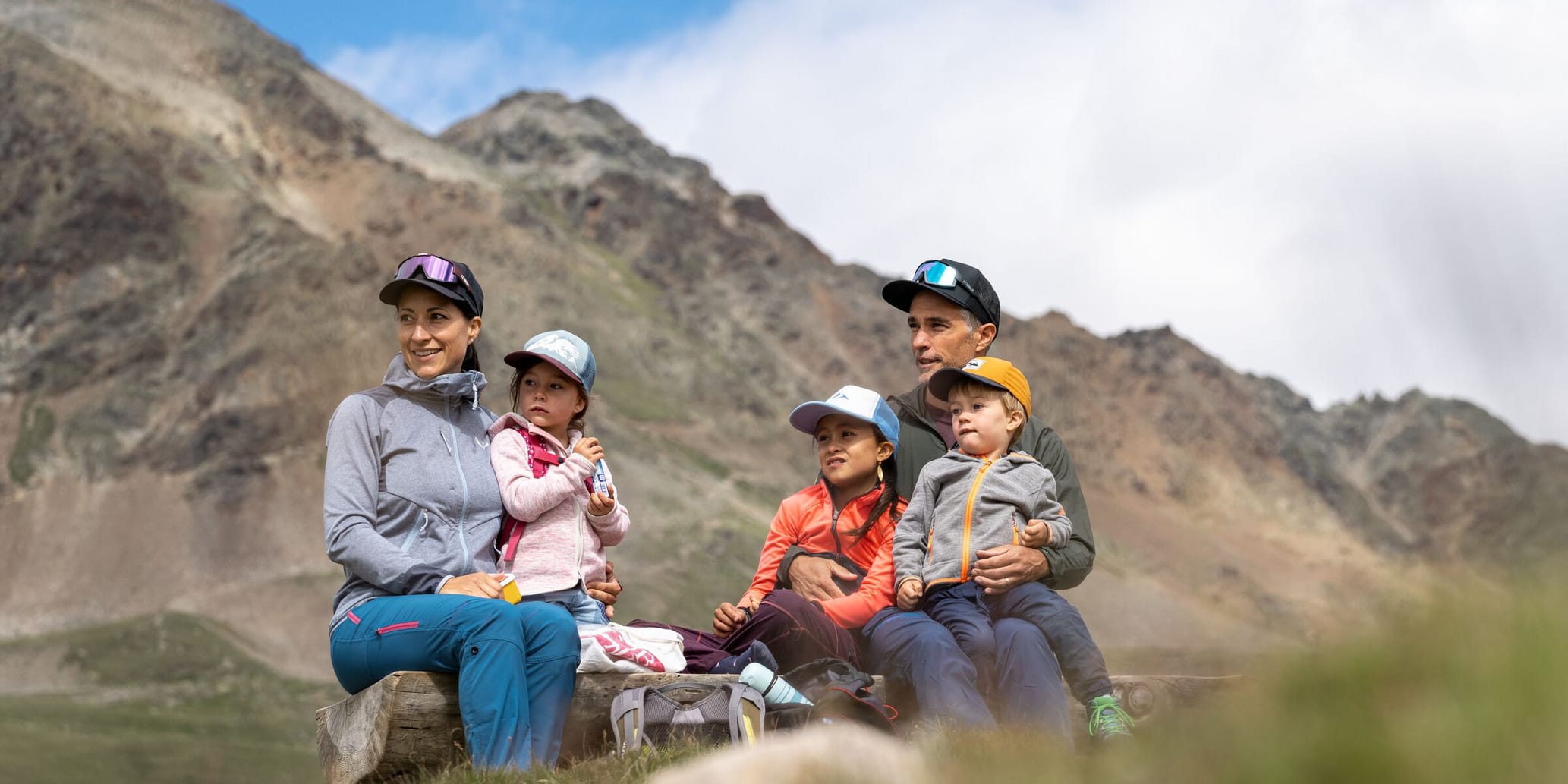 Familie im Steinbockparadies Pontresina