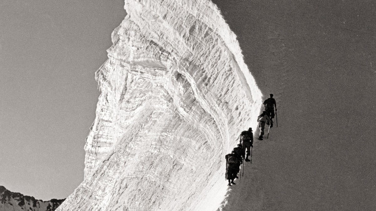 Alpinisten Berninamassiv